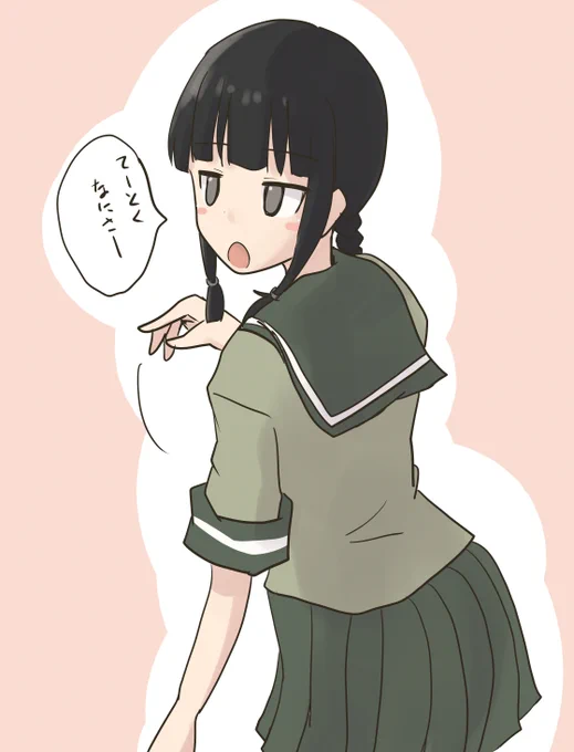絵の練習してたら教本モデルの子の表情から何故か北上さんになった。 