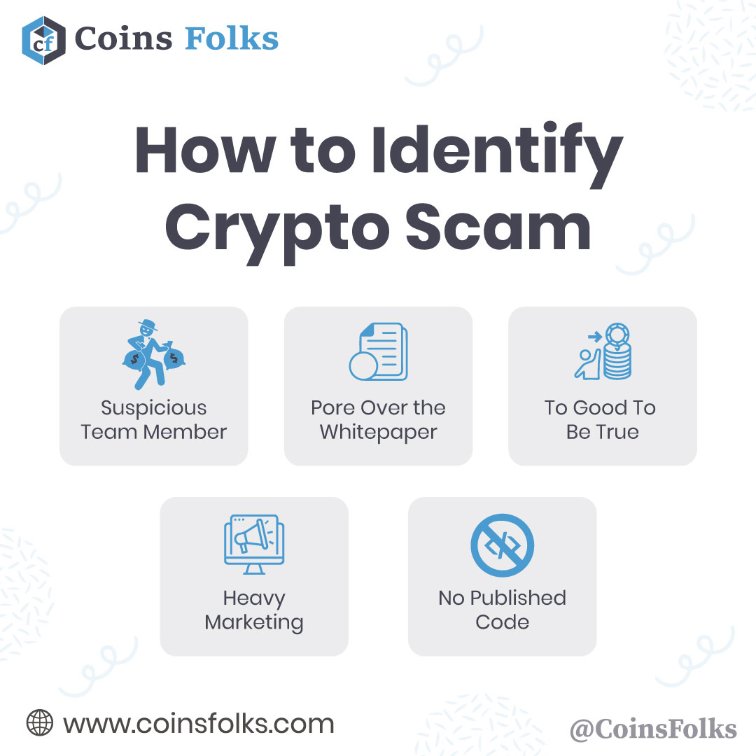 coinsfolks's tweet image. How to identify crypto scam..???

No worries..!! Here we mentioned some points where you can identify crypto scam.

Like, Share &amp;amp; Comments..

Follow @coinsfolks for daily tips &amp;amp; updates..

#cryptoscam #CryptoNews #CryptocurrencyNews #cryptoscamupdate #cryptotips #tips #Crypto
