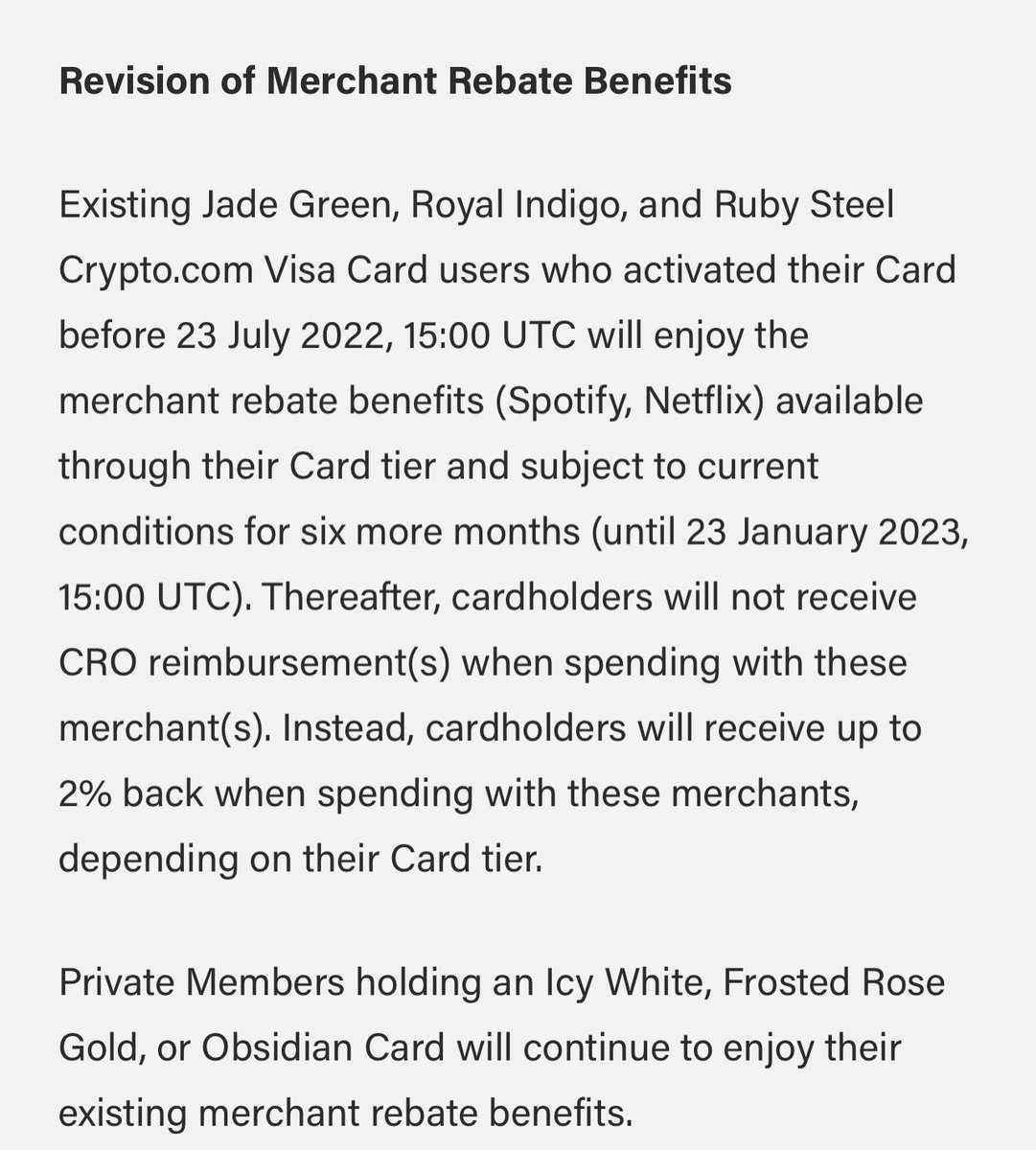 Only 6 more months of free Spotify and Netflix. 💳 <a href="/cryptocom/">Crypto.com</a>