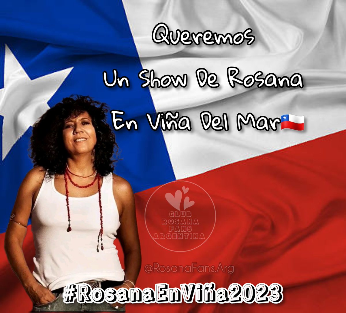 RosanaFansArg's tweet photo. Vamos A Por Nuestro Sueño De Volver A Verte En Viña Del Mar2023🇨🇱
Con Tu Ayuda Lo Podemos Hacer Posible, Utiliza Nuestro Hastag Hastag #RosanaEnViña2023 
@RosanaOficial @montesSusu @MacaRipa @elfestival @canal13 @TVN https://t.co/tdwTSDeje6