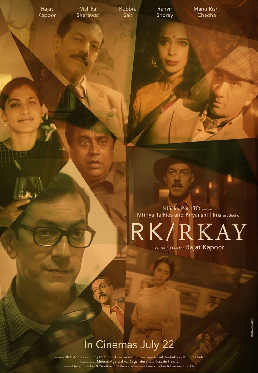 ThyGap's tweet photo. Watched RK/RKAY today.
However many films #RajatKapoor looks to crowdfund from here on out, he’s got a permanent contributor here.
#film #filmmaking #RKRkay #RK #RKay https://t.co/imhpXxWVxr