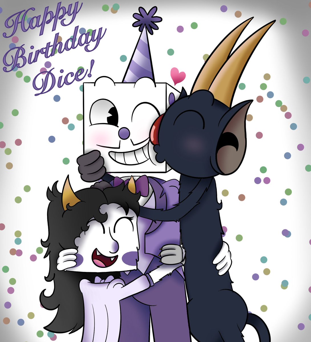 macknbluecheez's tweet photo. Happy (late TwT) Birthday to my beloved King Dice! Because of that, I decided to draw something wholesome, where heβs celebrating with his husband and daughter >w<
#cuphead #thecupheadshow #thedevil #devil #kingdice #devildice #fankid #fanchild #devildicefanchild #ace https://t.co/xLEknQhIIk