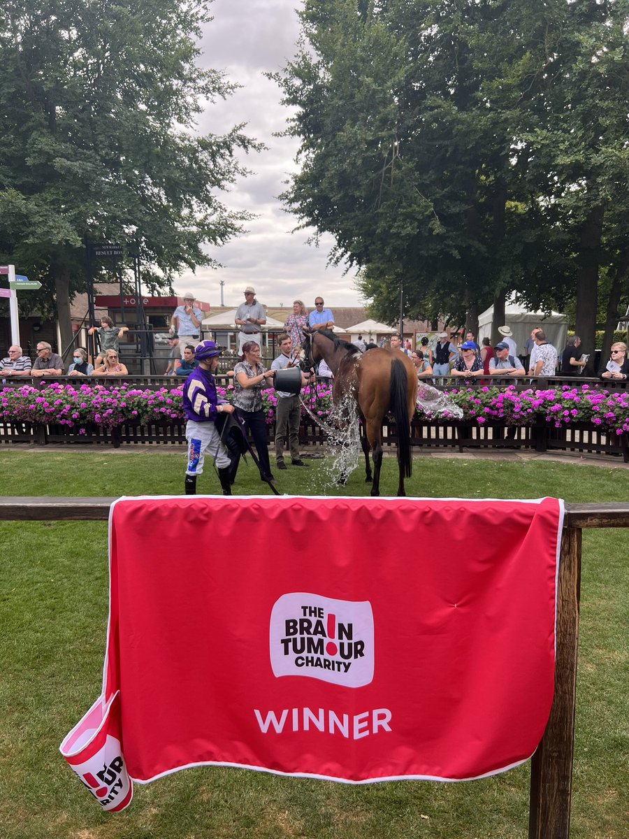 grahamjlindsay's tweet photo. Terrific day of racing @NewmarketRace where Holly Roeder organised a brilliant day for 350 guests in memory of her Dad, Glenn who tragically died prematurely from a Brain Tumour. Kindly nominated @BrainTumourOrg as the beneficiary of the day and last race was BT Handicap Stakes! https://t.co/D5RDT9tSBb