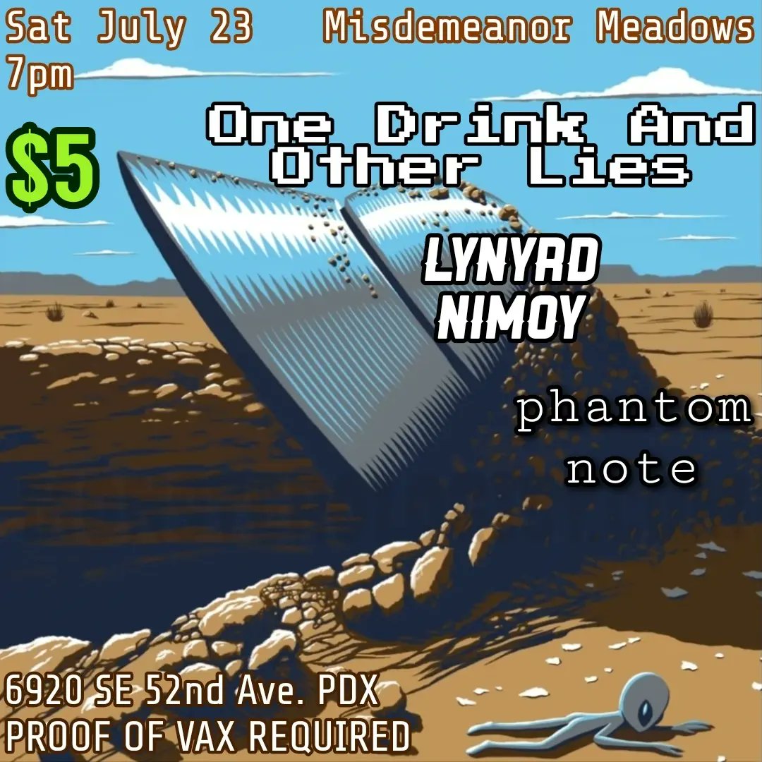 ThePhantomNote's tweet photo. Anybody local to Portland, OR should come see us play a show tonight! Proof of Vax required, masks encouraged! 🤘#PhantomNote #IndieRock #pdx #PortlandMusic #PortlandMusicScene #PortlandBands #OregonMusic #IndieBand #Portland #pdxband #pdxmusic https://t.co/V3u2DP3TEf