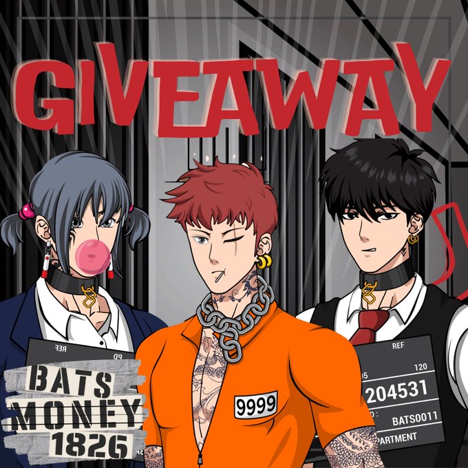 🎉 Batsmoney #GİVEAWAY 🎉

💰 0,5 $EGLD
🏆 1 x Free mint
🏆 5 x WL

To Enter;
☑️ Follow @Batsmoney &amp; <a href="/RickGiveaway/">RickGiveaway</a>
☑️ RT🔁 + ❤️ &amp; Tag 2 friends
☑️Join &amp; say "hello" : discord.gg/u6ZAqqAsYR

⏲️ 7 winners ~ ends in 48 hours

#NFTGiveaways #ElrondGiveaway #EGLD #batsmoney #NFT