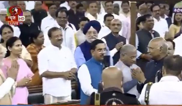 HardeepSPuri's tweet photo. At the farewell address by Sh Ram Nath Kovind Ji as his successful tenure as India’s 14th President now ends. The first from Uttar Pradesh to grace the county’s highest office, he served the nation with integrity &amp; bipartisanship. 

@rashtrapatibhvn @VPSecretariat @PMOIndia https://t.co/nC4qqmGQlL