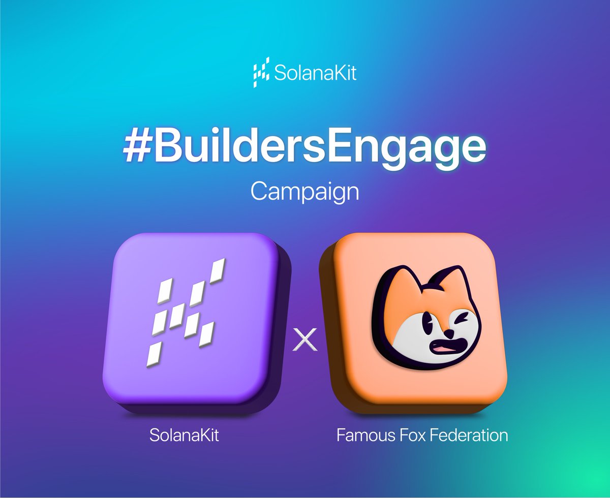 SolanaKit's tweet photo. All-Rounded Builder - @FamousFoxFed
Famous Fox is one of the top utility brands on #Solana & provide exceptional services such as FoxySwap, Token Market, Ding! and many more.
Our founding members are some of the strongest supporters of the project π #BuildersEngage https://t.co/cCMT8GFyKj