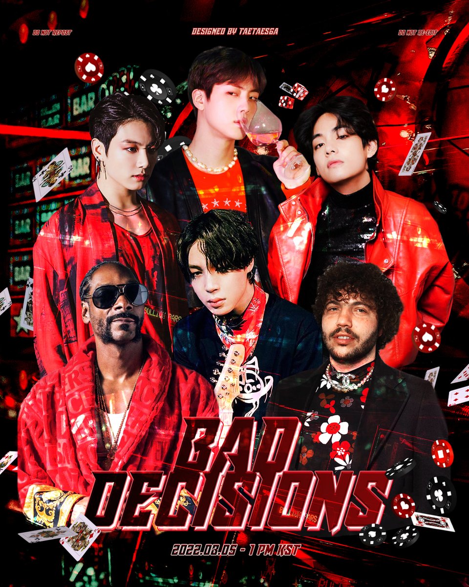taetaesga's tweet photo. Bad Decisions  ; 220805
꒰ BTS x Benny Blanco x Snoop Dogg ꒱ https://t.co/p5tJTN8ySr