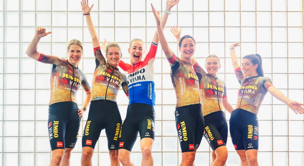 Let’s start this <a href="/LeTour/">Tour de France™</a> tomorrow! Our male colleagues gave us some inspiration to show this masterpiece the upcoming 8 days! #masterpiece #tdf <a href="/LeTourFemmes/">Le Tour de France Femmes avec Zwift</a> <a href="/JumboVismaWomen/">George Sofroniou</a> <a href="/JumboVismaRoad/">DavidRRCegg</a>