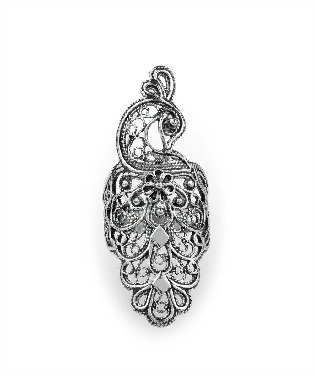Sterling Silver Filigree Art Peacock Long Ring https://t.co/TFWYnWtKPS #silverjewelry #FiligranIst #All https://t.co/IbpqO3CxSp