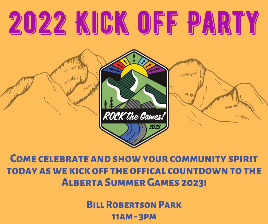 Hey everyone, come down and check off the kick off event for teh 2023 Alberta Summer Games! Raiders will be there, the tunes will be pumping and there'll be other fun activities and food trucks!