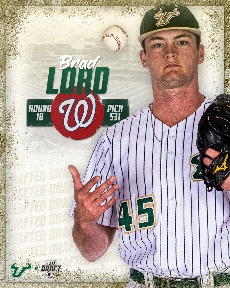 USFBaseball's tweet image. The Bulls’ four picks in this year’s draft were the most of any @American_BSB team.

#HornsUp 🤘 #BayMade 🌴 
#ArmFarm | #ProBulls