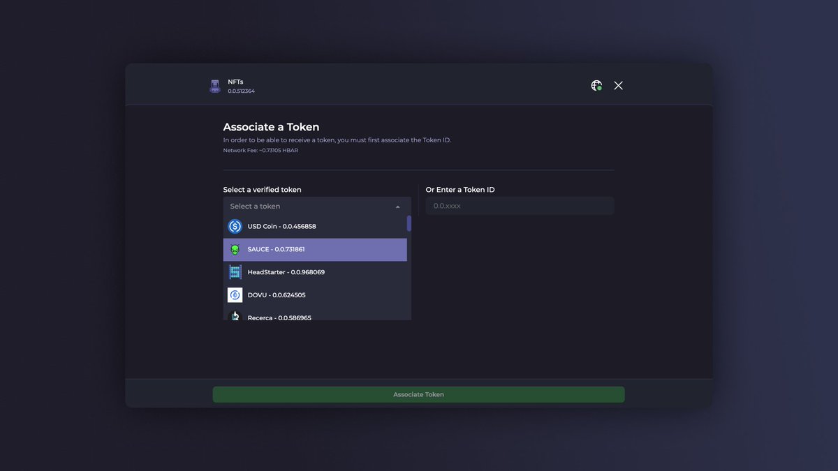 hashpack's tweet photo. HashPack v3.0.1 has been released 🎉

- Added verified token dropdown to token associate page
- Fixed duplicate associate popups when buying NFT's
- Continued NFT loading optimizations and tweaks
- Various minor cleanups

Restart your browser to get the latest extension updates! https://t.co/ex6kXAEZLL