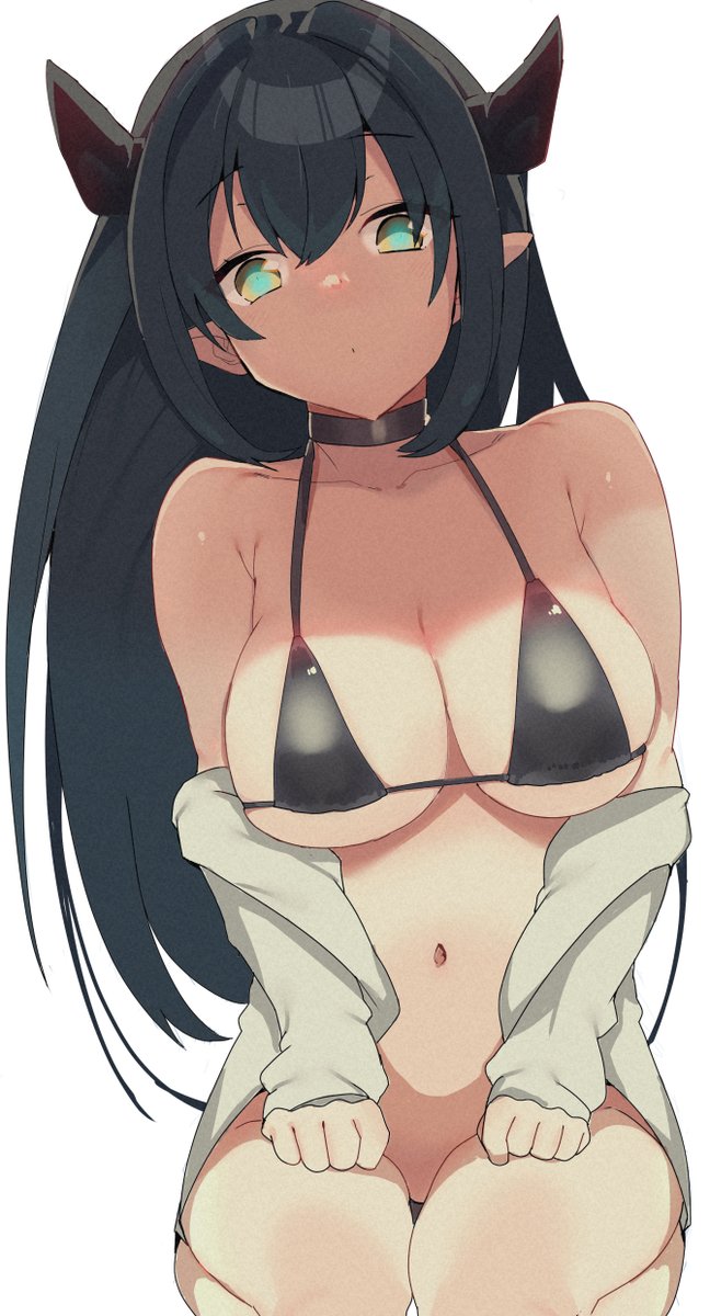 お行儀よく座るサキュバス 