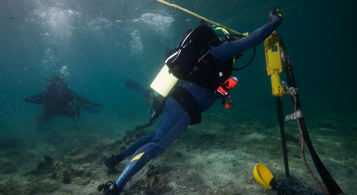 SenyarTeam's tweet photo. Senyar dive team continues to establish marine anchors around the Kuwaiti islands to 
to protect sea life and islands visitors... 👌🏻

#kuwait
#kuwaiti_islands
#senyar_dive_team
#فريق_الغوص_سنيار
#تطوع
#الكويت https://t.co/YdtRPrzLDx