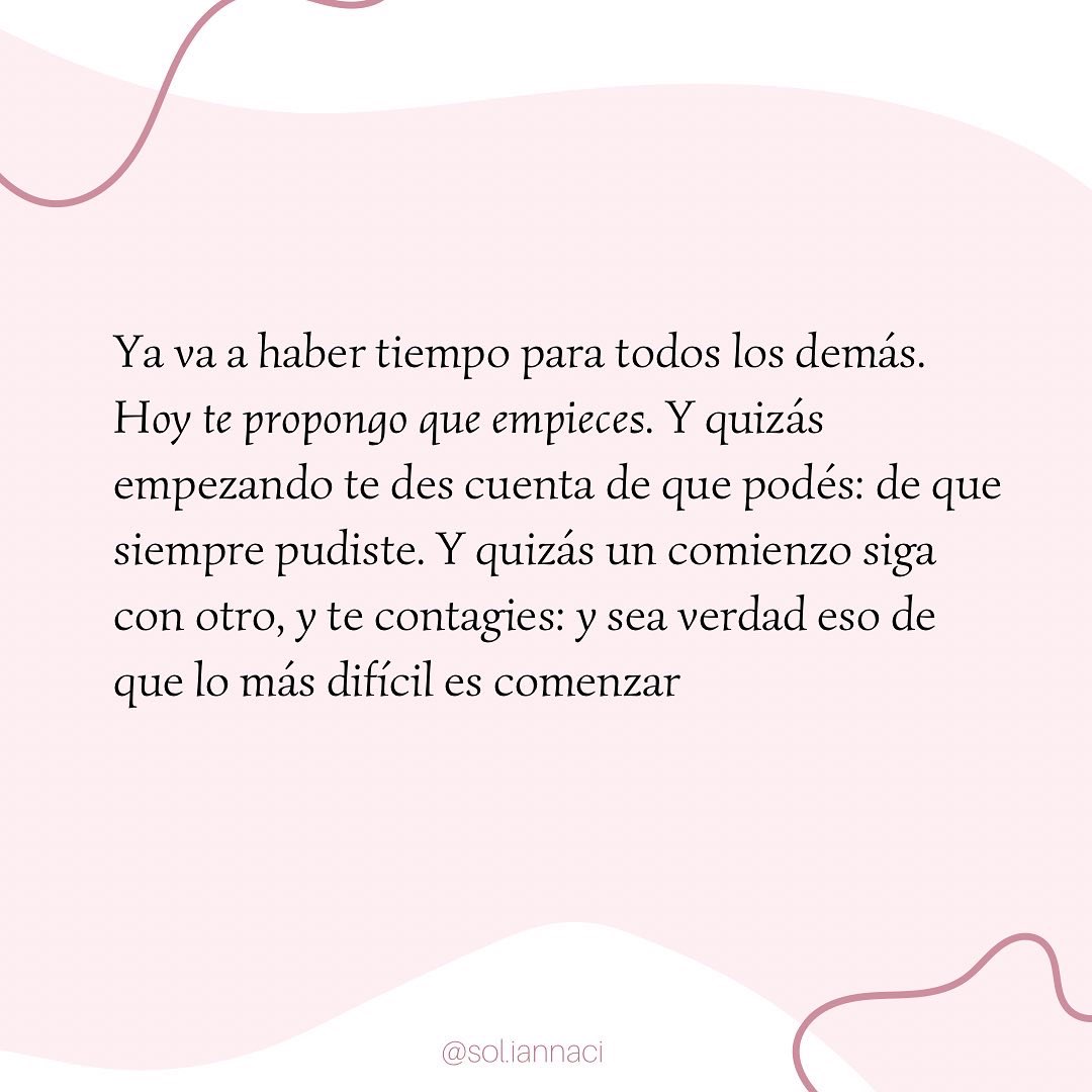 soliannaci's tweet image. Hoy te propongo que empieces❤️