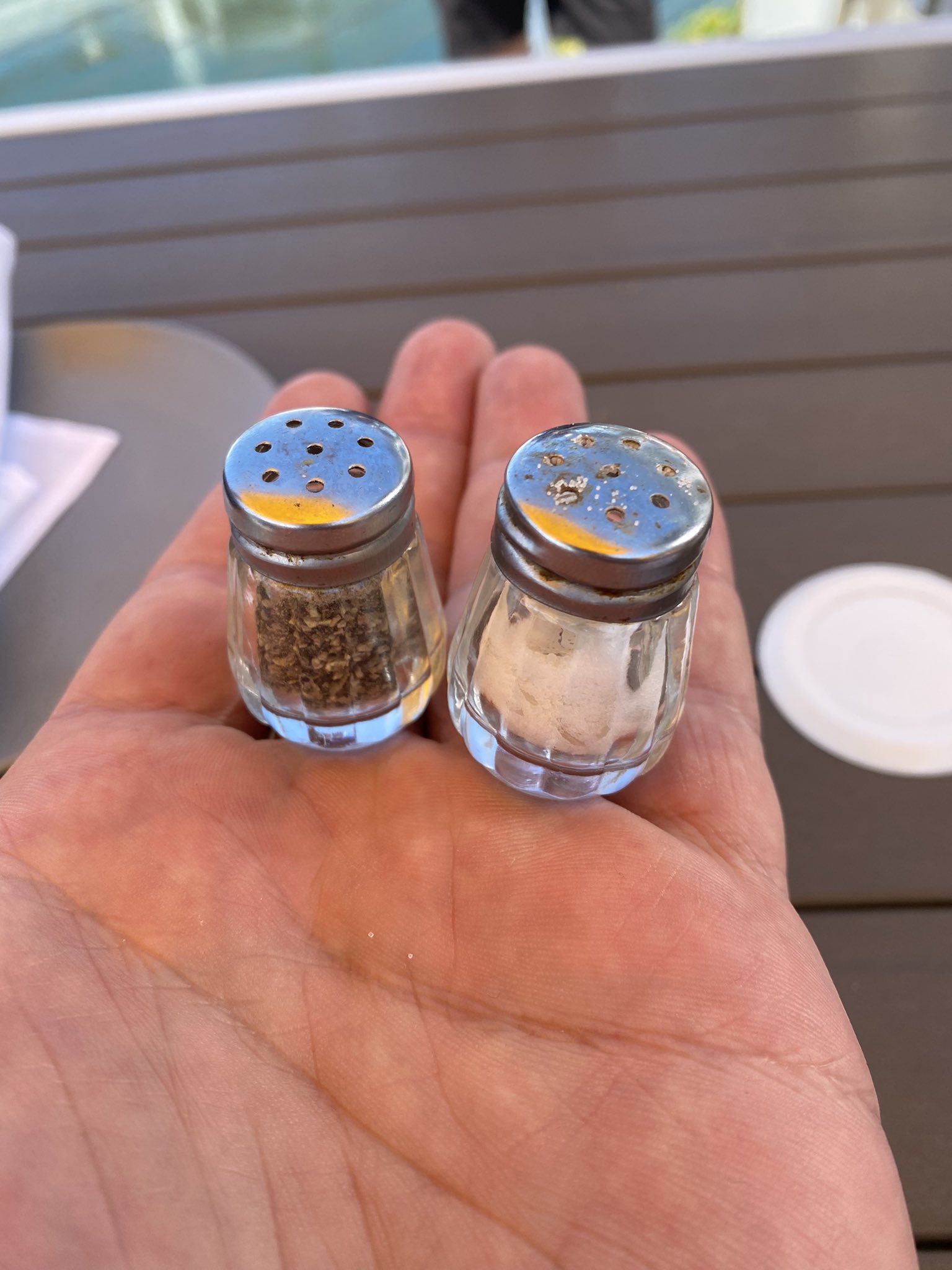 Large salt 2024 and pepper shakers