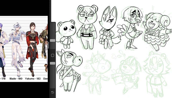 having a blast while designing AC villagers for nukani boys 