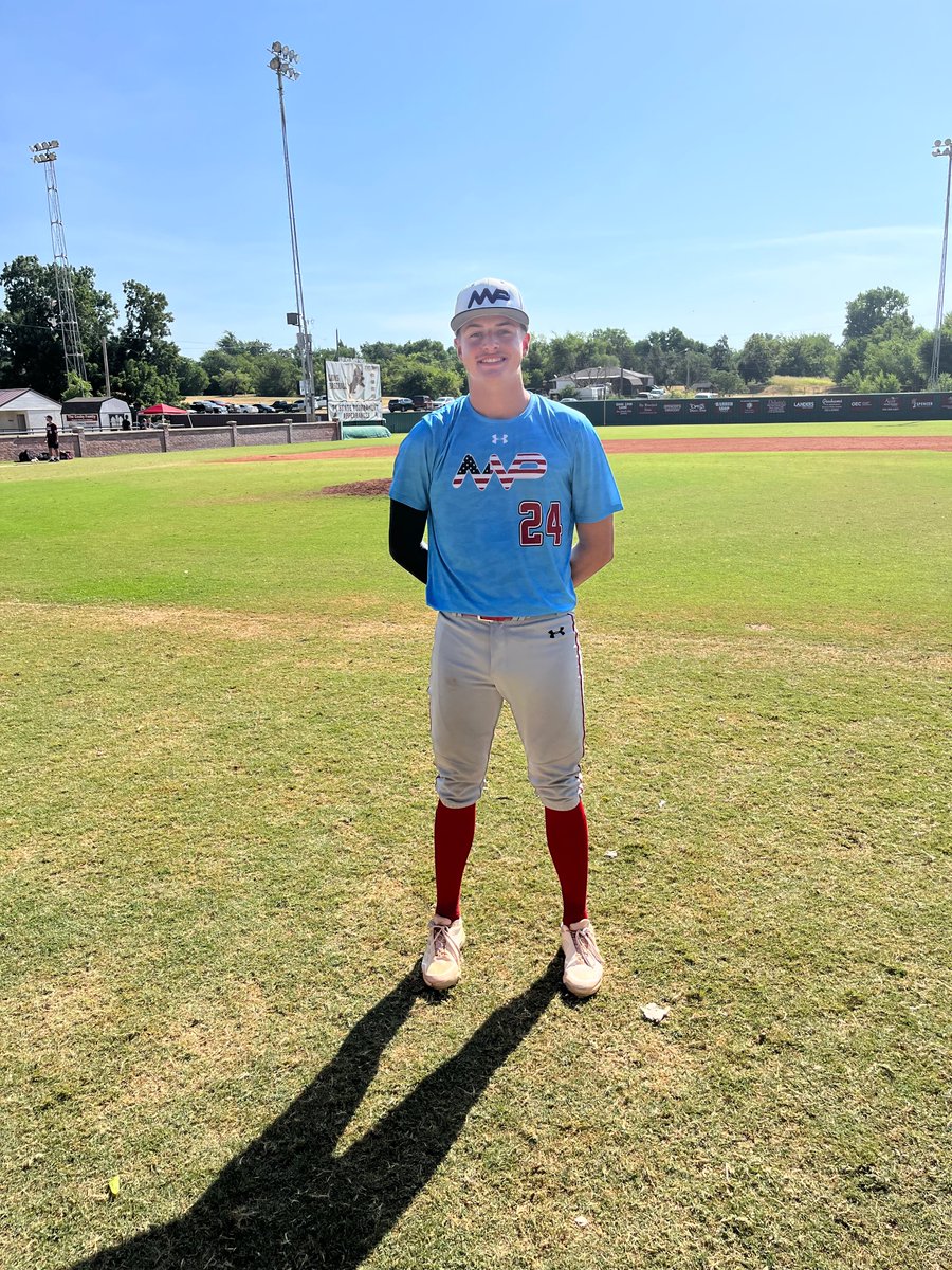FiveToolOK's tweet photo. #OKCSS F: @MVPBaseballOK 17U 8, Brewer Baseball 2023 0
PoG: @ConnorWillis_BB 5 IP, 4K, 0H, BB, 0R https://t.co/XzUOJQjrPK