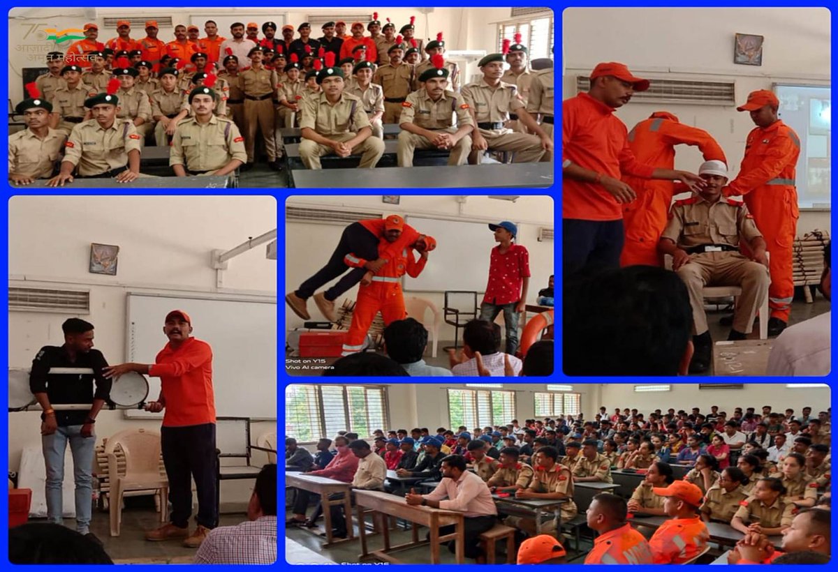06NDRF's tweet image. #23/07/2022
 #Team6NDRF
#CommunityAwarenessProgramme
💎Conducted at DKV  Arts and Science College, 
Dist.-Jamnagar  #Gujarat 
🇮🇳आपदा सेवा सदैव सर्वत्र🇮🇳
@NDRFHQ
@CollectorJamngr
@EduMinOfGujarat
@PIBAhmedabad
@ANI
@PTI_News
#NDRF4U