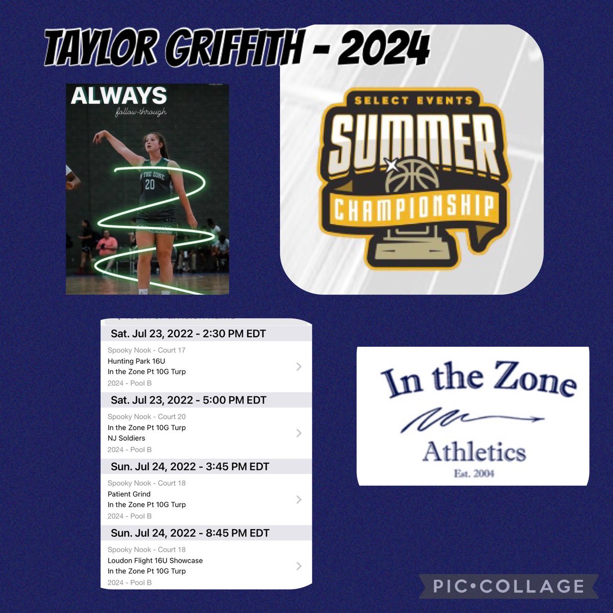 Come watch me play in my last live period in the Select Events Summer Championship at Spooky Nook! <a href="/IntheZone_Sport/">In The Zone Basketball Club</a> <a href="/EHSGBB/">Emmaus High School Girls Basketball</a>