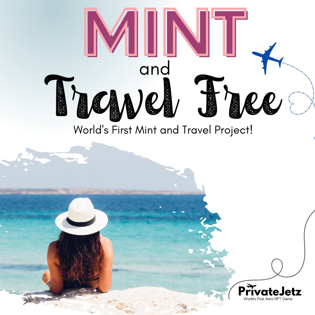 Mint &amp; Travel Free Worldwide !!
Join Discord : discord.gg/nwyzy6maFz
Website : pjetz.com 
Minting Soon !
#Nfts #Bitcoin #Blockchain