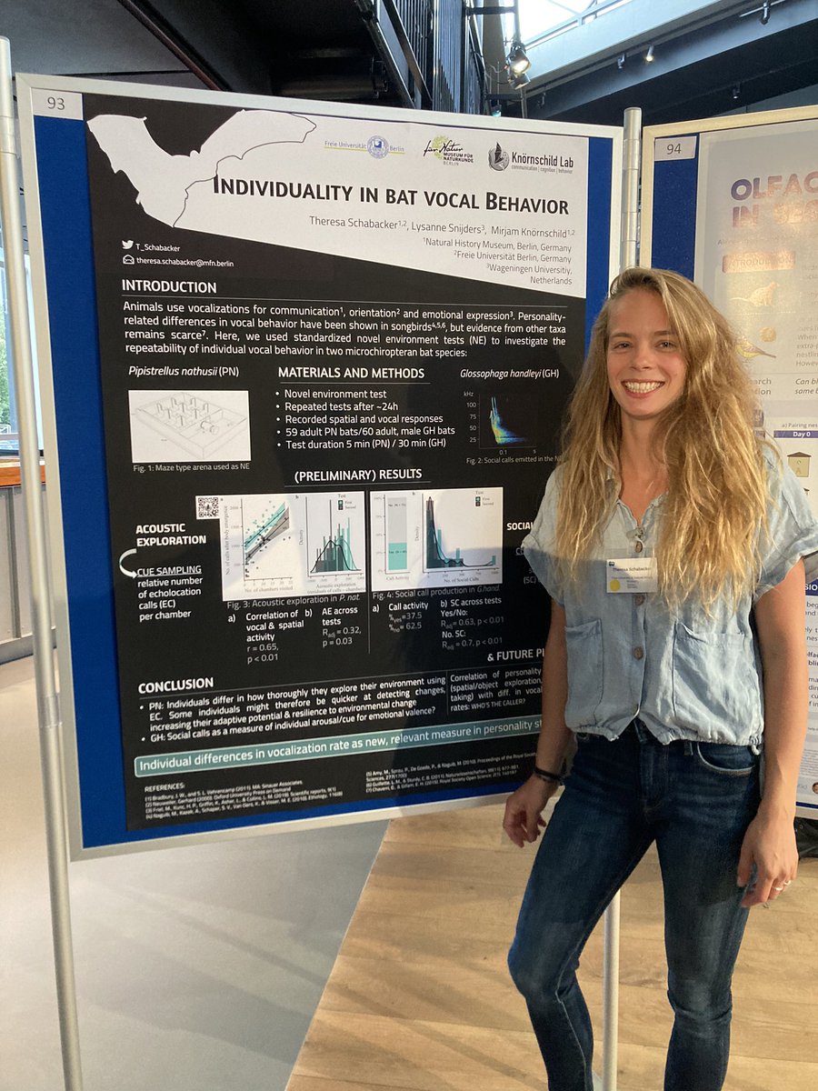 It was such a great pleasure to be back at in-person conference <a href="/ecbb2022/">ECBB 2022</a> and present my work on bat vocal behavior 🦇🗣 thanks to all the visitors for inspiring and interesting conversations! #ECBBGroningen #bats #animalpersonality