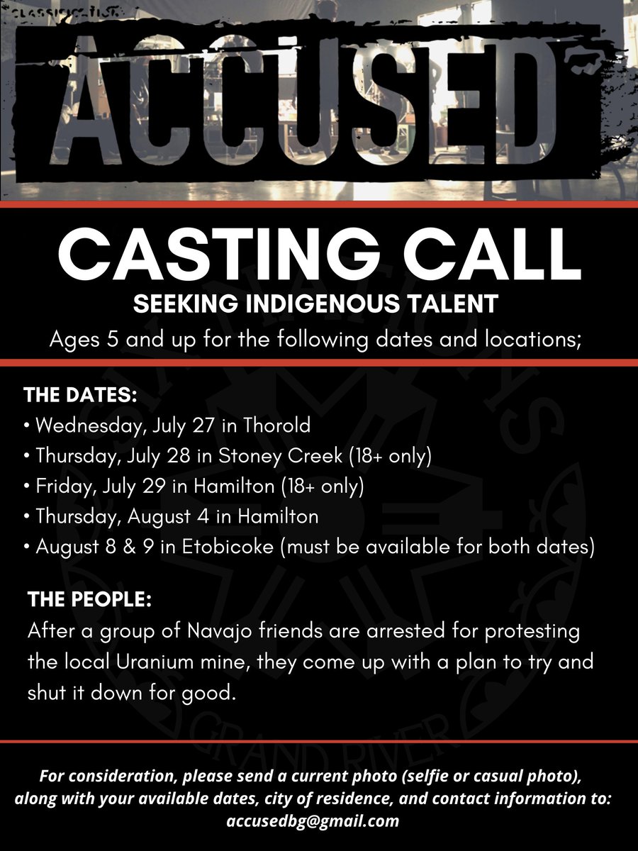 CALLING ALL ASPIRING ACTORS AND ACTRESSESS!
#film #sixnations #indigenous