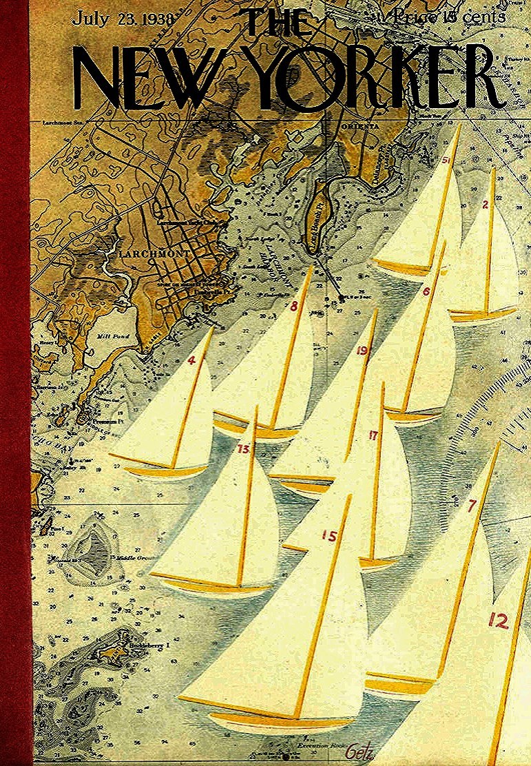 #OTD in 1938
Navigation aid
Cover of The New Yorker, July 23, 1938
Arthur Getz
#TheNewYorker #ArthurGetz #LarchmontYachtClub #sailing #sailboats #sailingboats #yachting #nauticalcharts