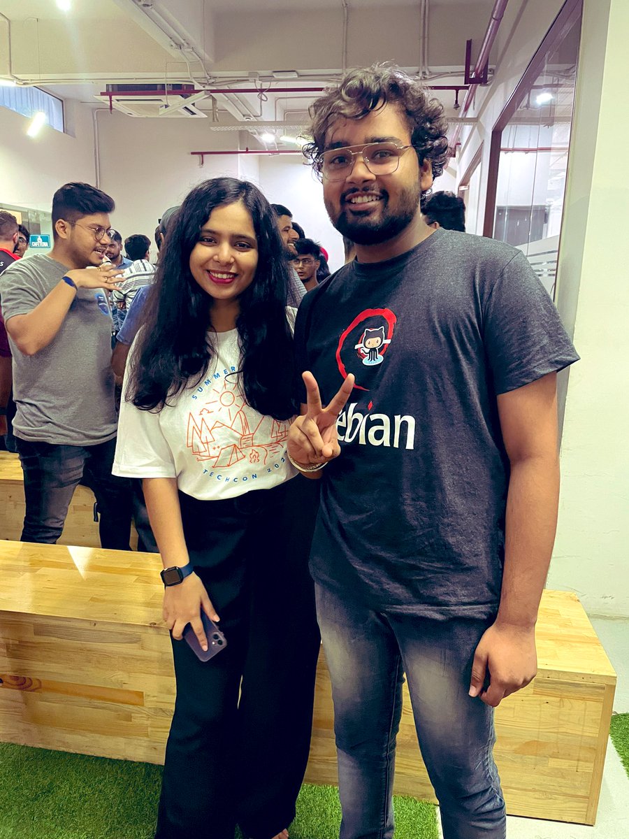 itsKanishkP's tweet photo. Its a great meetup at #githubtechtab with @shreyacasmalert , We share a lot of awesome experiences. Thanks @GitHubIndia for organising this wonderful meetup. https://t.co/A5TYsRODJY