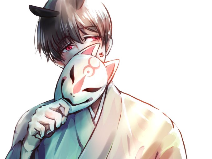 狐面のtwitterイラスト検索結果