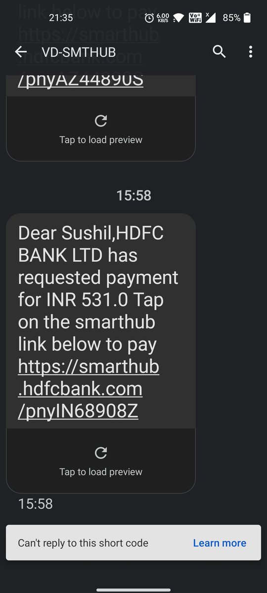 IsparshS's tweet photo. @HDFC_Bank and @HDFCBank_Cares
 I had taken a consumer loan in October month 2021. I had paid my EMI on time in this month but i am getting messages and call form hdfc bank about please paid your overdue charges Rs. 531. I want to know why am i pay this amount so, please call me. https://t.co/gSpUKVNaiU
