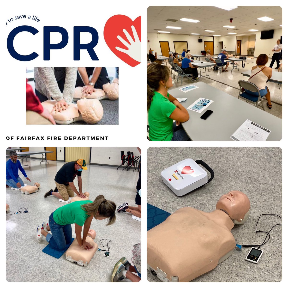 CPR class offered by the City of Fairfax Fire Dept. #Cityoffairfac #cpr