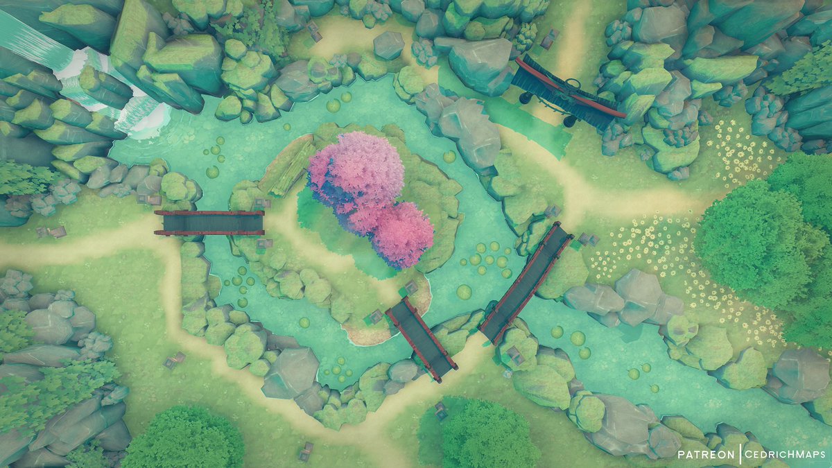 So it's #selfpromosaturday? 

In that case, let me show you some example of my topdown battlemaps for #ttrpg like #dnd5e 

All my maps can be found at patreon.com/CedricHMaps

enjoy =D