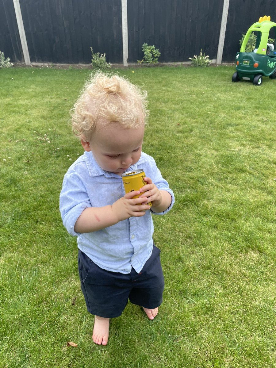 RobCoh's tweet photo. Hey @SchweppesGB are you looking for a new brand ambassador? Oscar has decided to join me in a cold tonic water (Don’t worry it’s sealed!). https://t.co/E1UvjpZM7t