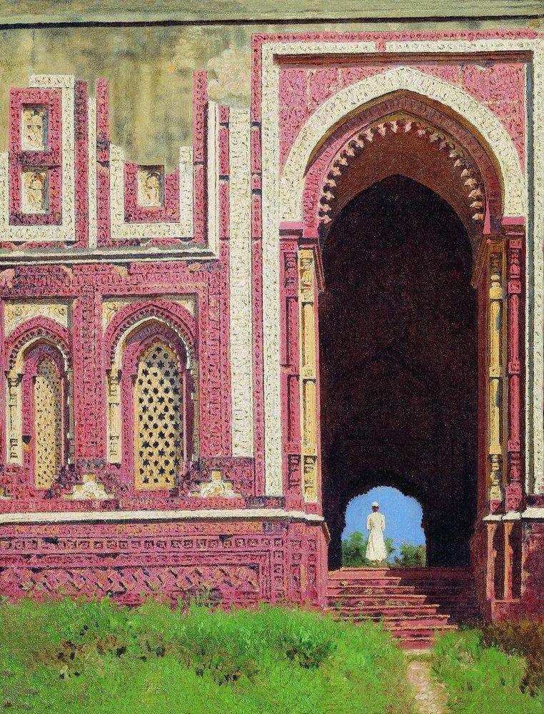 Gate near the Qutub Minar. Old Delhi, 1875 #vasilyvereshchagin #realism wikiart.org/en/vasily-vere…