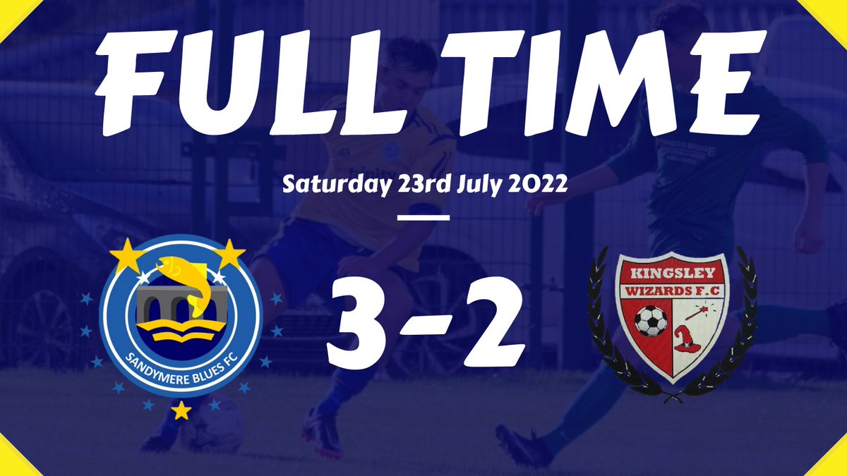 FULL TIME: Sandymere Blues 3⃣-2⃣ Kingsley Wizards

First pre-season game ✅
First win ✅
Ben Ford hat-trick ✅

A super second-half salvage job - courtesy of a Ben Fordinho hat-trick - saw the Seahawks victorious in their season opener!

Let's call it Wiz-tanbul! 🧙‍♂️

#SBFC #UTB