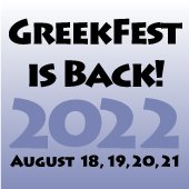 AssumptionFest's tweet image. GREEK FEST IS BACK!!
COME. EAT DELICIOUS, AUTHENTIC AND HOMEMADE GREEK FOOD FOR A DAY. ASSUMPTION GREEK FEST AUGUST 18-21. ENTER THE RAFFLE TO WIN A GRAND PRIZE OF $10,000. SEE MORE DETAILS BELOW. OPA! 🇬🇷❤️