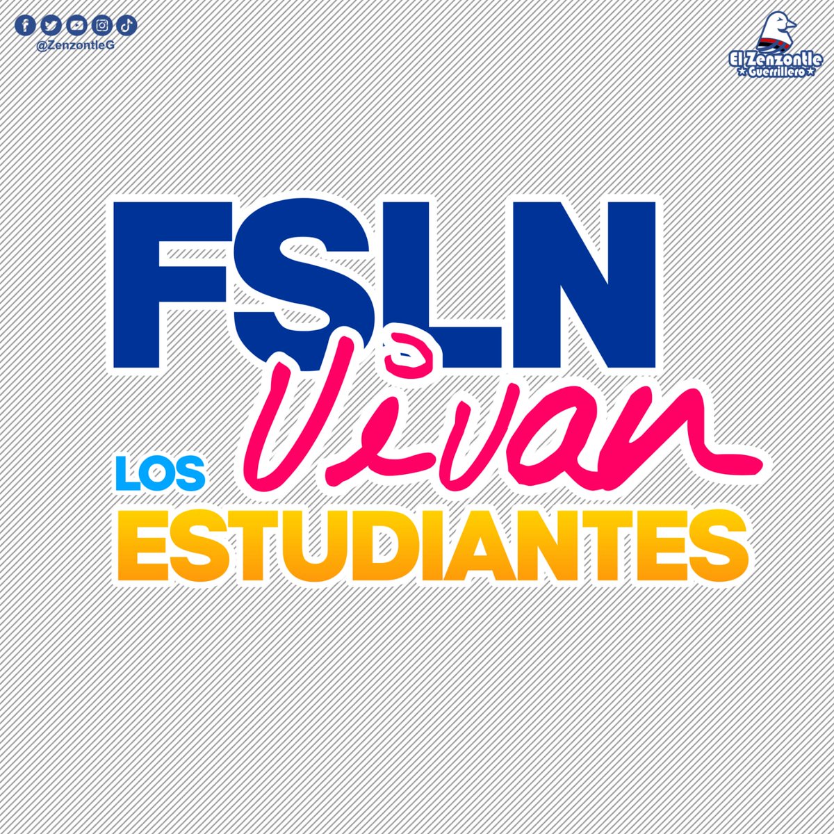 Vivan los estudiantes ,futuro de nuestra Nación!!

#FSLNVivanLosEstudiantes 
#TropaSandinista