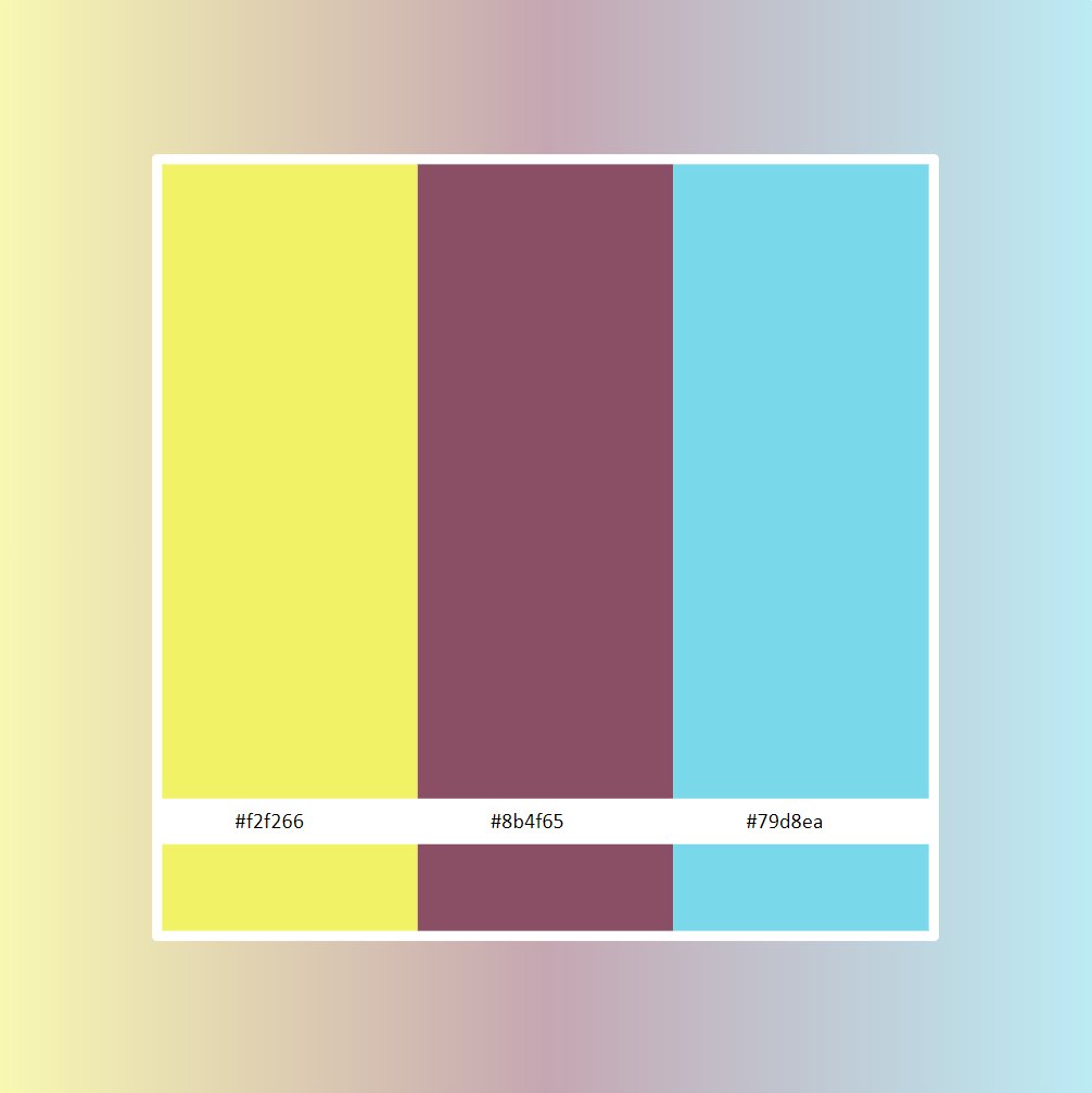 PremPalGal's tweet photo. Another one - A 3 color palette from test lab. More exciting combinations coming soon on mainnet. Do you guyz like it? Share your comments. #colors  #Palette #NFTCommunity #NFT  #Ethereum #blockchain https://t.co/GkZ1eR7fgw