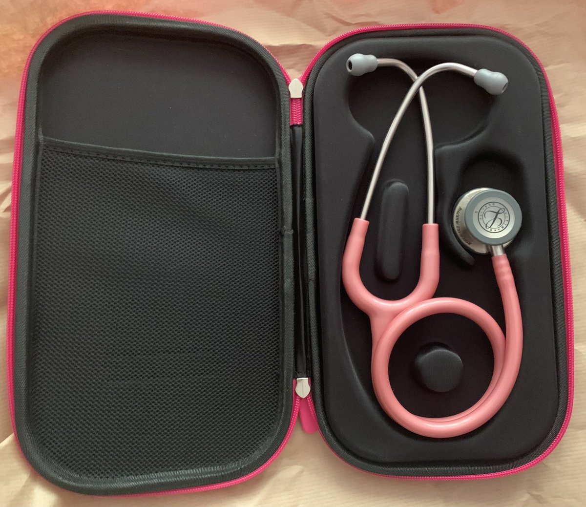 Absolutely delighted to receive this beauty as a belated birthday present today. Will have to perfect my auscultation technique now! 

#everythingisbetterinpink #loveit
#hopefulfuturehealthcareprofessional #belatedbirthdaypresent #spoilt.