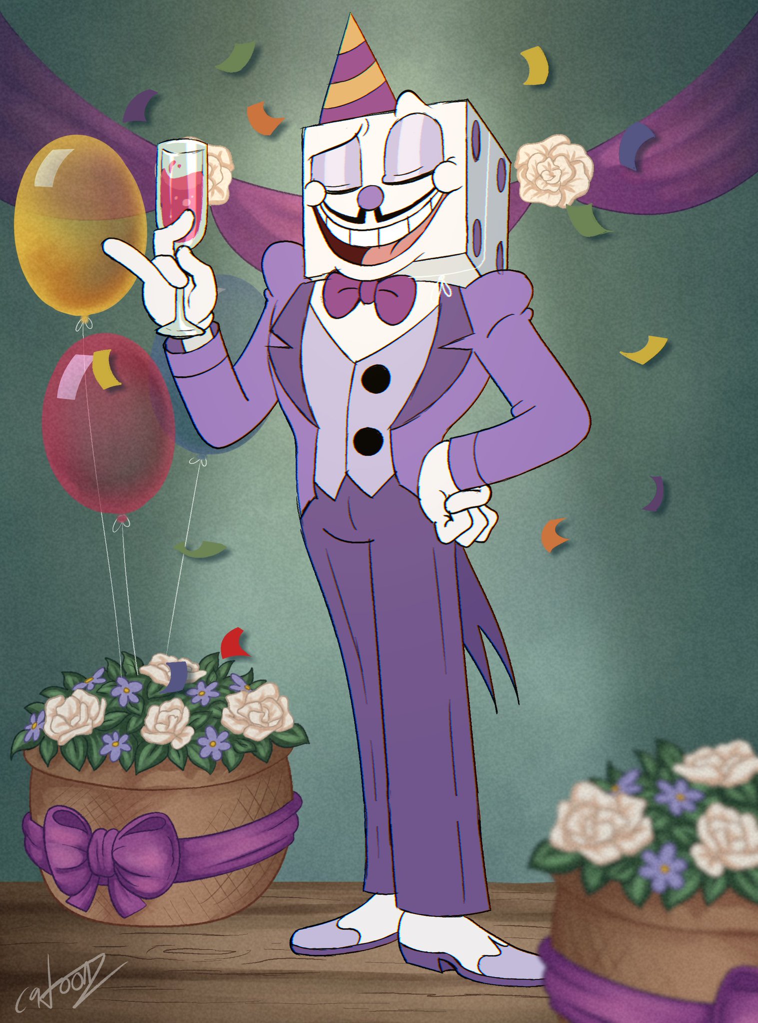 King dice 🎲 💜 #cuphead #cupheads #cupheadoc #cupheadart