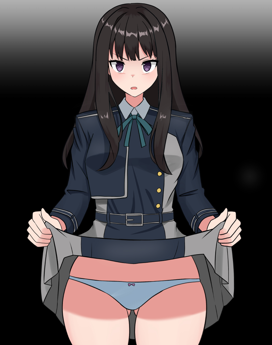 嫌な顔しながらパンツ見せてくれる井ノ上たきな
#リコリコ 
#リコリス・リコイル 