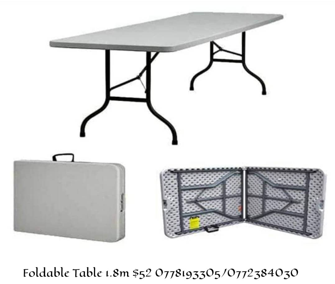skyeroom's tweet photo. Foldable Table at $52 available in Harare CBD Mt Pleasant and Borrowdale https://t.co/EqihsaLi96