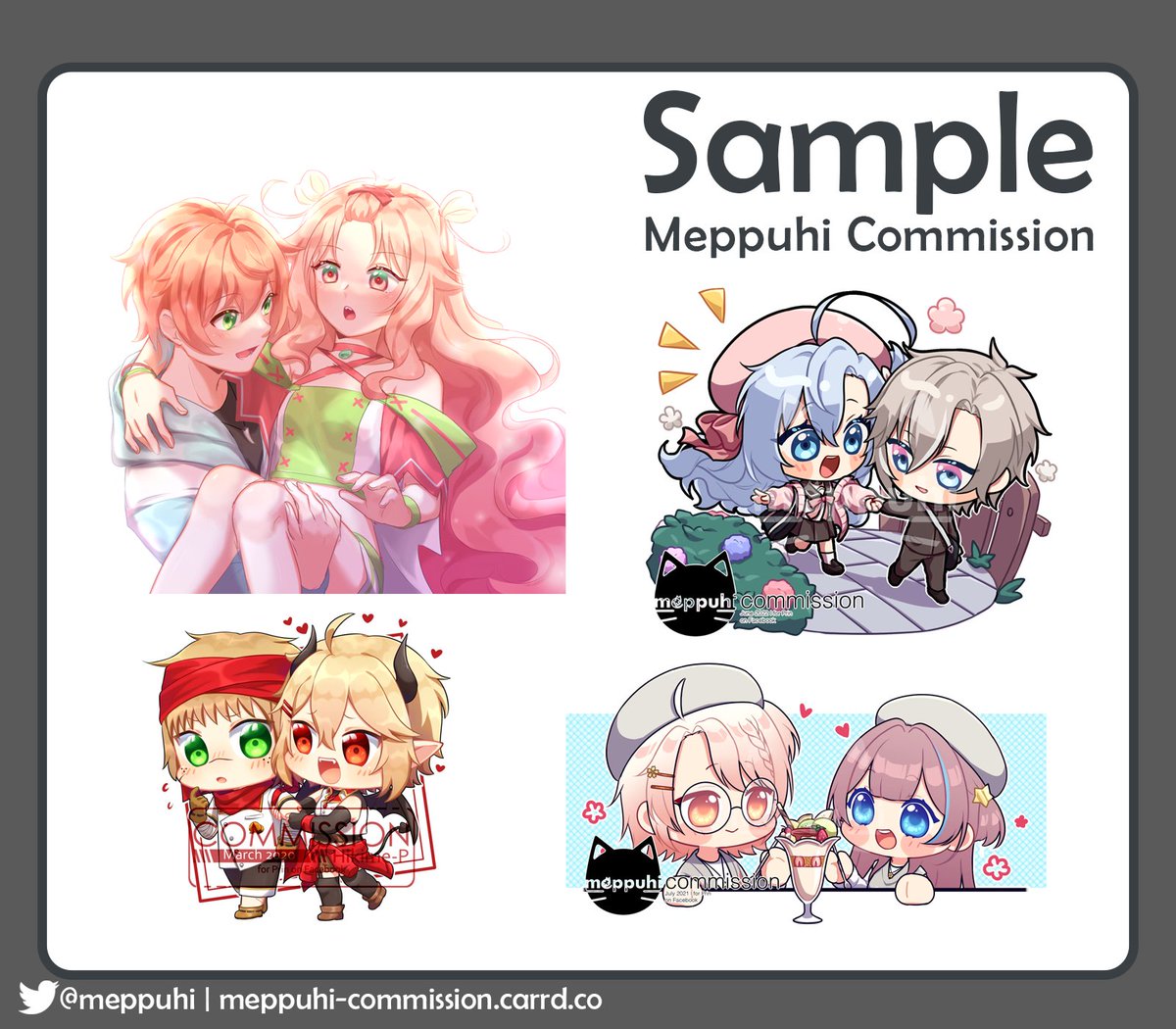 meppuhi's tweet photo. ✨OPEN COMMISSION✨

Hello! 
I'm starts opening commission here for USD only! Samples and detail kindly check the link below✨
Feel free to send me a DM for more information~ 

RT very appreciated💕

https://t.co/YLDl5h2I9z

#OpenCommission #CommissionOpen #Commission https://t.co/k6wvQaRkxS