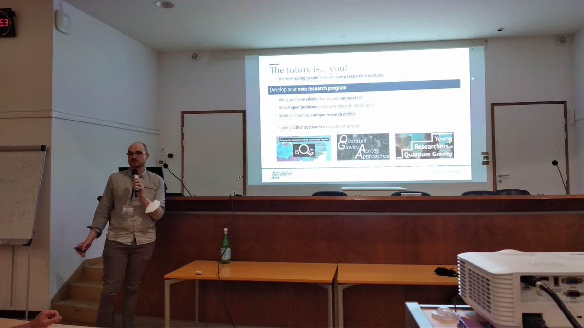 FrancesVidotto's tweet photo. It was amazing to close #LOOPS22 together with some of my favorite people in the community: Hal Haggard (@BardCollege), Sebastian Steinhaus (@UniJena) and Ed Wilson-Ewing (@UNBFMathStats). https://t.co/6TVOEJ2rwK