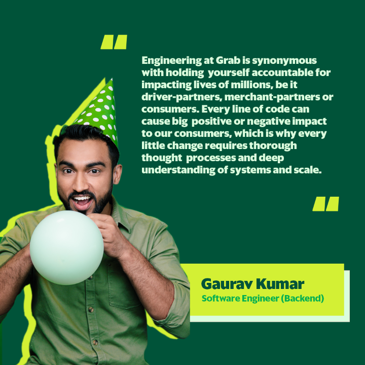 Gaurav, one of our Lead Software Engineers (Backend) shares more on what it's like to work in Engineering at Grab, and the impact of his work. Check out our open roles: ms.spr.ly/6018j85Kq