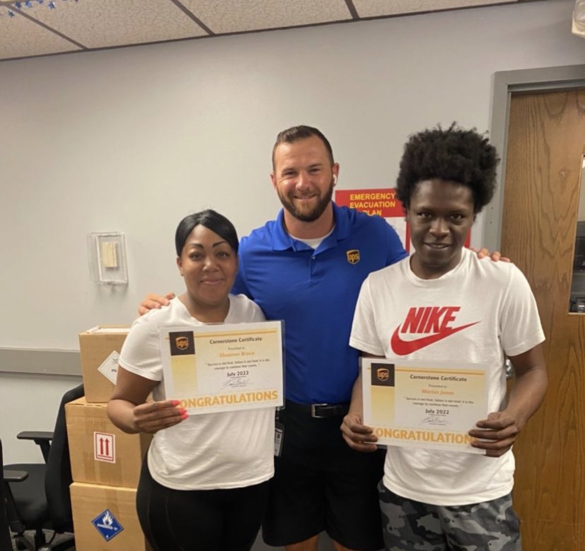 Welcome our 2 new Conerstone graduates to the Earth City location. 🙌🏾A commitment to excellence, matched w/the excitement to join the team is the kind of energy that makes us a team. Welcome to the family Shannon &amp; Marius!💪🏾 <a href="/ratkaupsman/">Kevin Ratka</a> <a href="/juan_morales_FL/">Juan Morales</a> <a href="/Ryan_Greenwell4/">Ryan Greenwell</a> <a href="/UPSers/">UPSers</a>