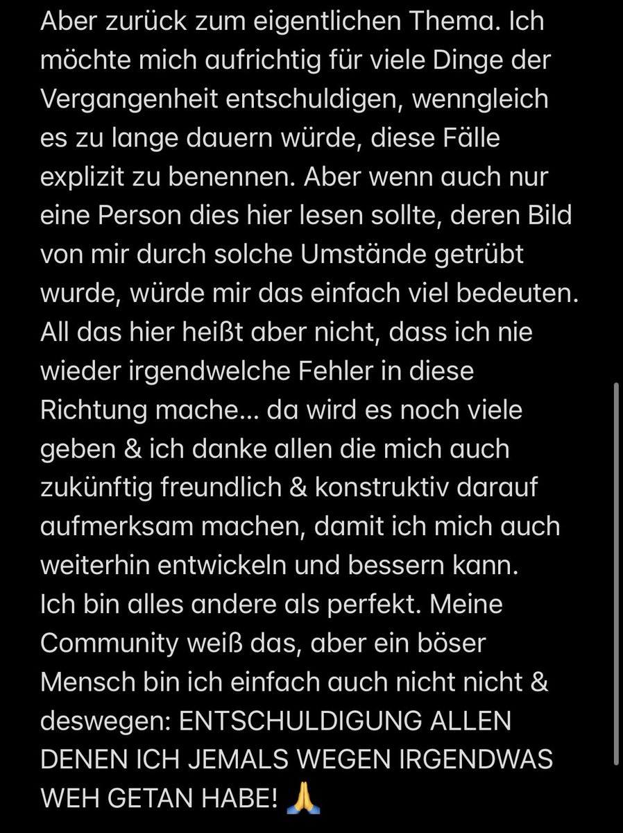 Es gibt keinen akuten Grund dazu, aber ich möchte das einfach mal los werden. 🙏 [Retweet erwünscht]