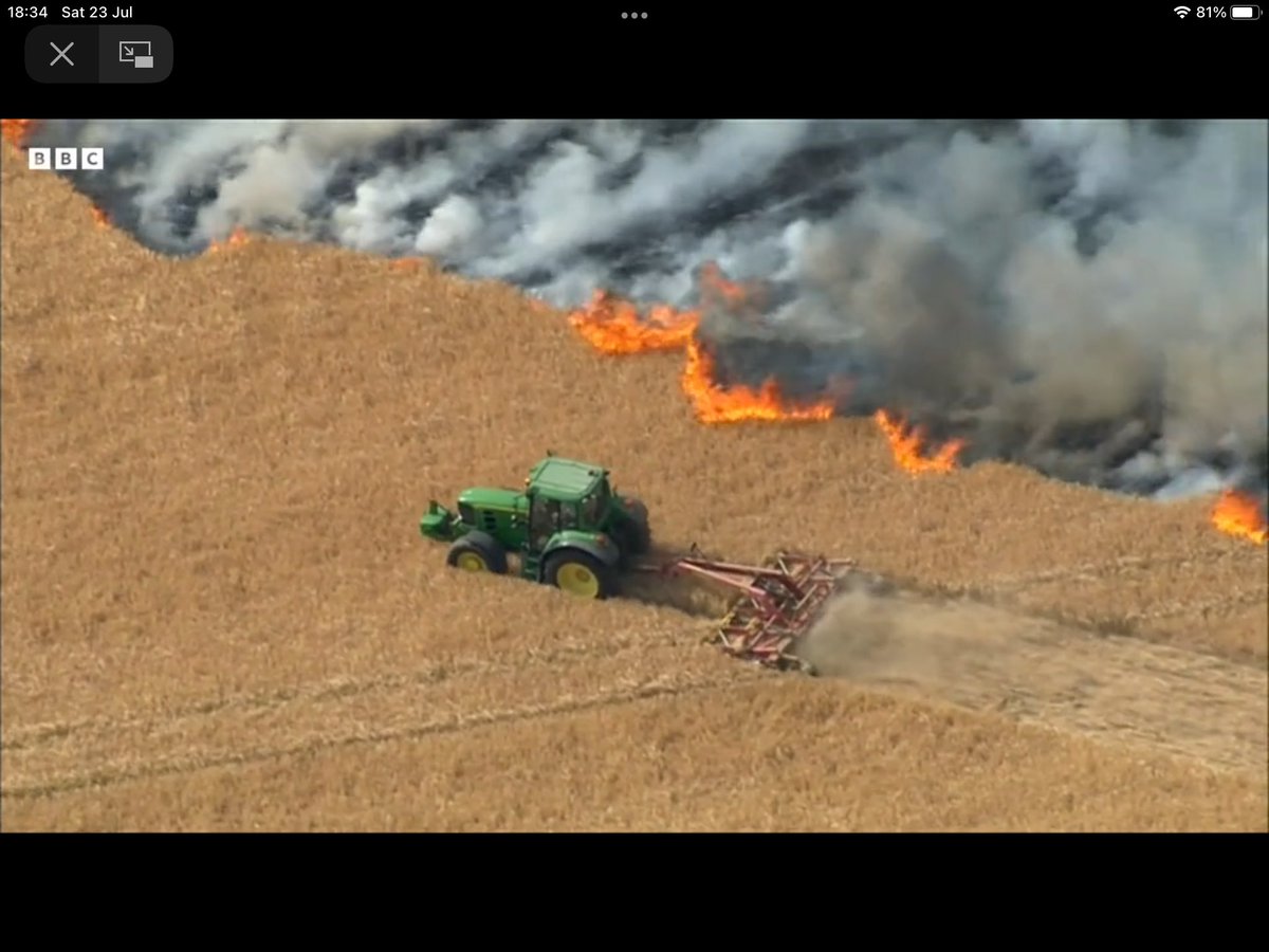 Bill Alexander ⁦<a href="/WHAlexander1/">Bill Alexander</a>⁩ performing heroics in my field this afternoon - you made the national news Bill! #goodneighbour